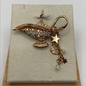 Kirk’s Folly Aladdin Lamp Brooch Pin Magic Lantern Aurora Borealis Gold Tone